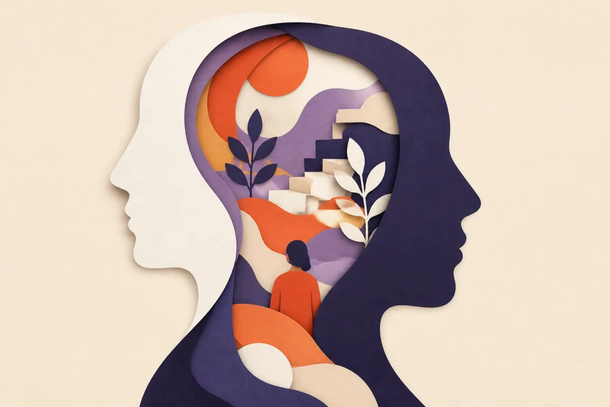 Ilustración editorial del test de personalidad