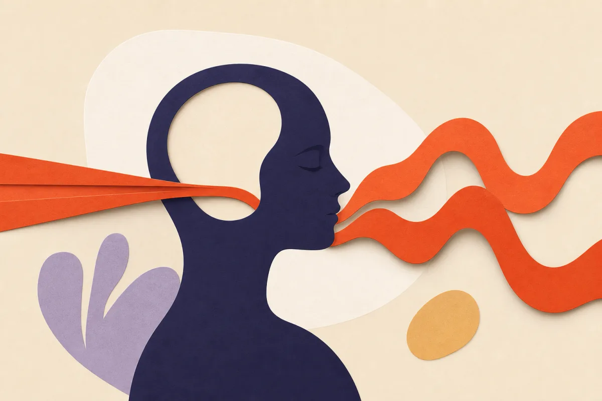 Ilustración editorial del test de estrés